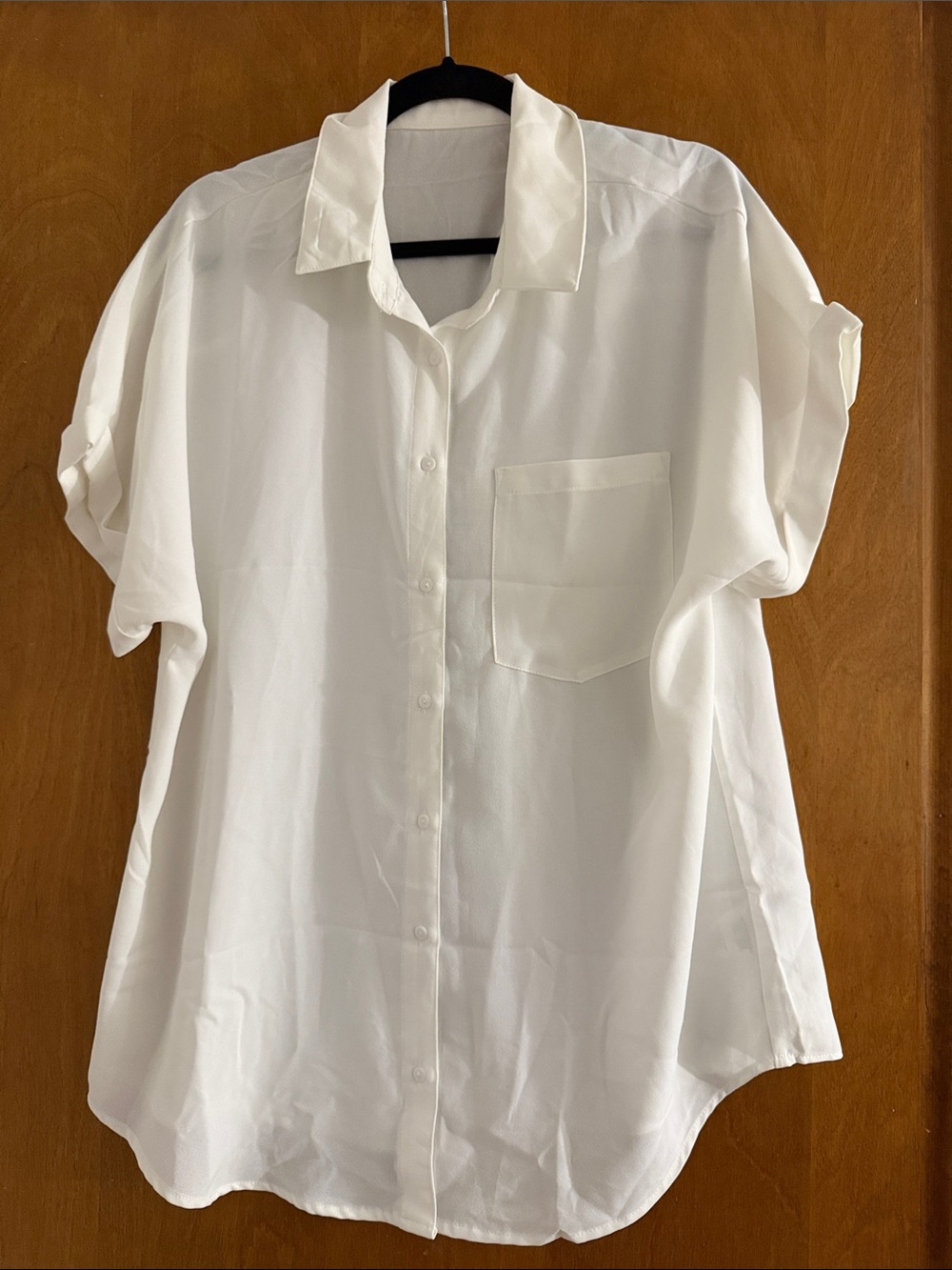 Classic White Button-Up Shirt - Women